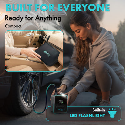 INFLATiQ® by RIMiQ® Portable Tire Inflator - Powerful, Award-Winning QwikFlow® Technology