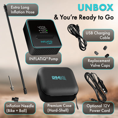 INFLATiQ® by RIMiQ® Portable Tire Inflator - Powerful, Award-Winning QwikFlow® Technology