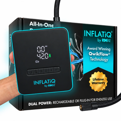 INFLATiQ® by RIMiQ® Portable Tire Inflator - Powerful, Award-Winning QwikFlow® Technology