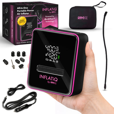 INFLATiQ® by RIMiQ® Portable Tire Inflator - Powerful, Award-Winning QwikFlow® Technology