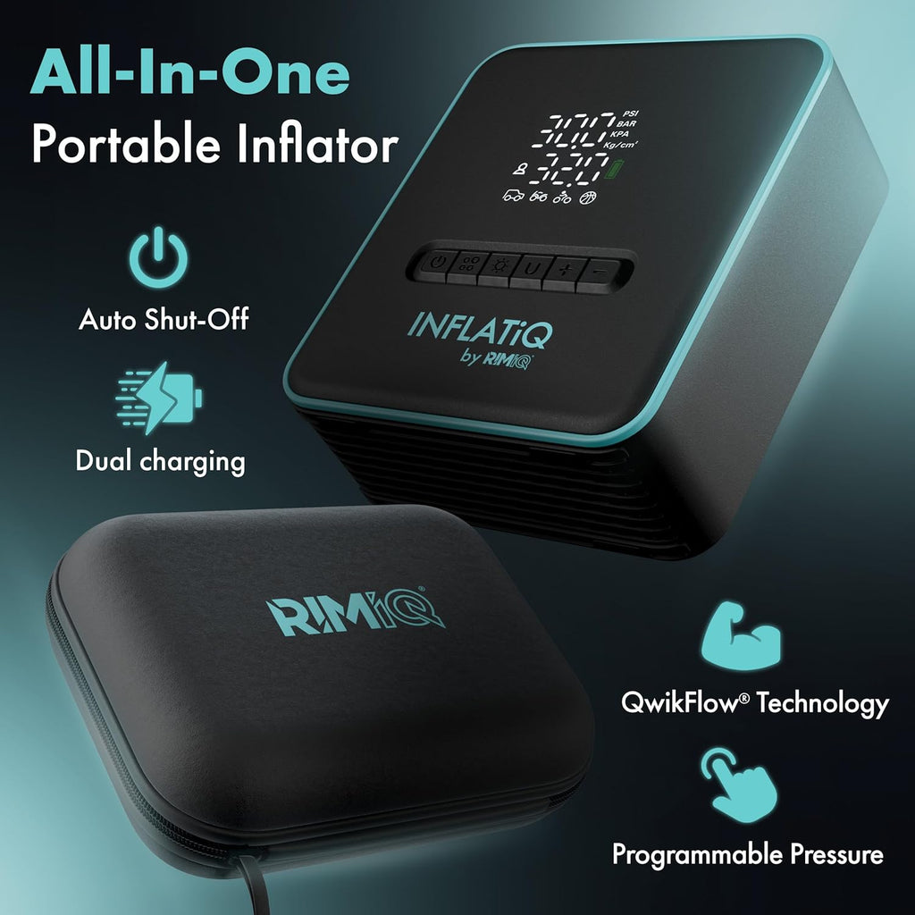 INFLATiQ® by RIMiQ® Portable Tire Inflator - Powerful, Award-Winning Q