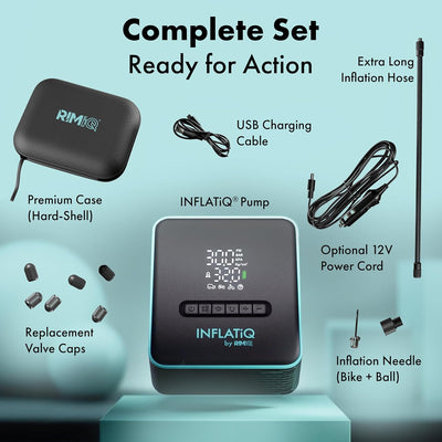 INFLATiQ® by RIMiQ® Portable Tire Inflator - Powerful, Award-Winning QwikFlow® Technology