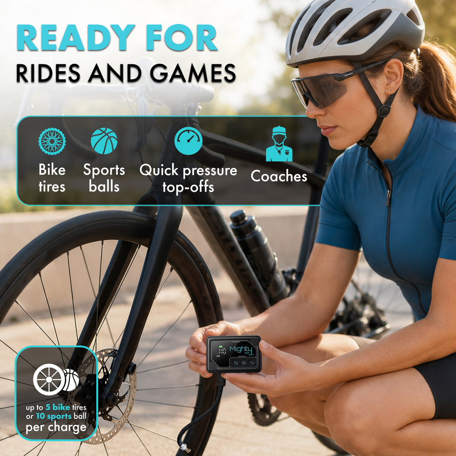Mighty Mini for bicycle tires and sports balls